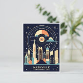 Nashville Tennessee Vintage Reizen stad retro Briefkaart (Staand voorkant)