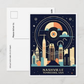 Nashville Tennessee Vintage Reizen stad retro Briefkaart (Voorkant / Achterkant)