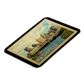 Nashville Tennessee Vintage Travel Magneet (Linkerzijde)