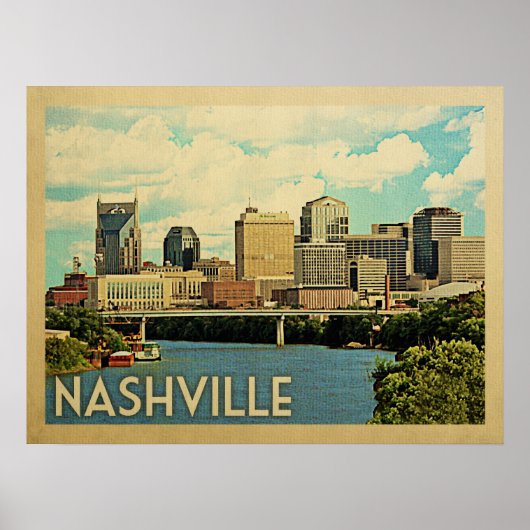 Nashville Tennessee Vintage Travel Poster (Voorkant)