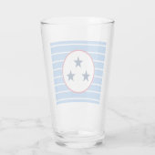 Nashville, Tennessee Volunteer State Tri-Star Glas (Achterkant)