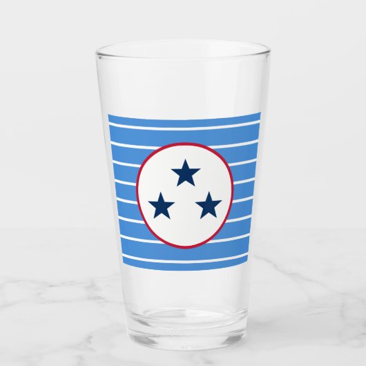 Nashville, Tennessee Volunteer State Tri-Star Glas (Voorkant)