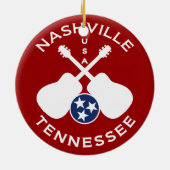 Nashville, Tennessee VS Keramisch Ornament (Achterkant)