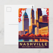 Nashville, Tennessee, VS, Reizen Briefkaart (Voorkant / Achterkant)