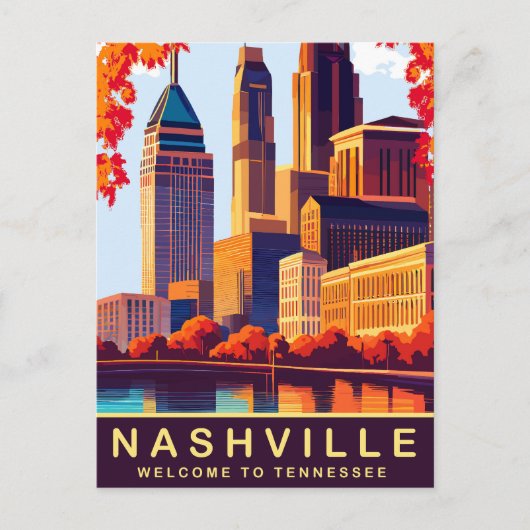 Nashville, Tennessee, VS, Reizen Briefkaart (Voorkant)