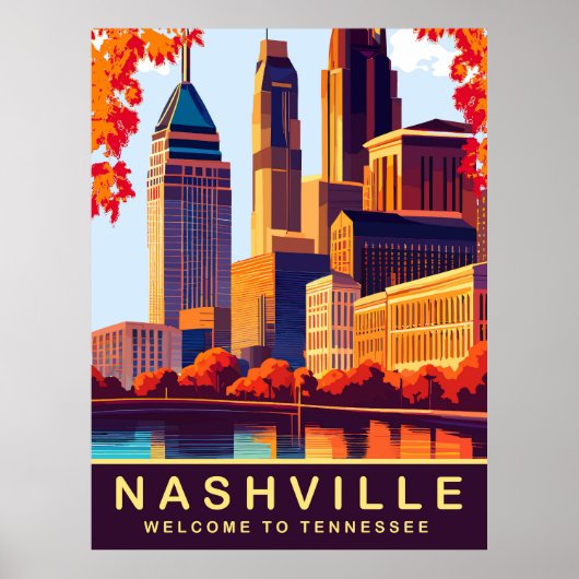 Nashville, Tennessee, VS, Reizen Poster (Voorkant)
