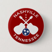 Nashville, Tennessee VS Ronde Button 5,7 Cm (Voorkant)