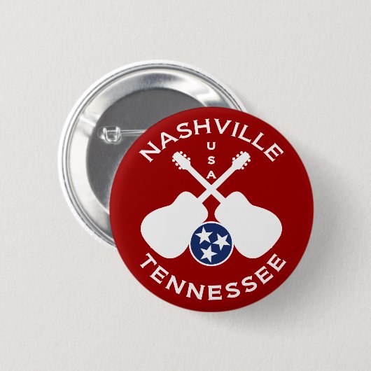 Nashville, Tennessee VS Ronde Button 5,7 Cm (Voorkant /achterkant)