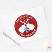 Nashville, Tennessee VS Ronde Sticker (Envelop)