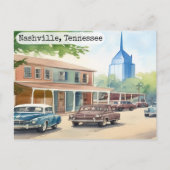 Nashville, Tennessee  Waterverf Reizen Briefkaart (Voorkant)