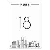 Nashville, Tennessee Wedding | Tabelnummer Kaart (Achterkant)