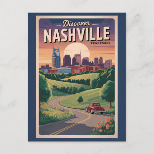 Nashville Tennessee Zuidelijke Weg Reizen Kunst Briefkaart