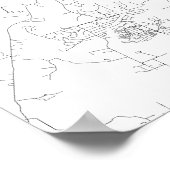 Nashville, Tennessee (zwart op wit) Poster (Hoek)