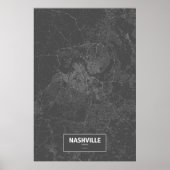 Nashville, Tennessee (zwart wit) Poster (Voorkant)