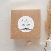 Nashville Thank You Favor 3" (vel van 6) Ronde Sticker