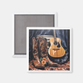 Nashville thema muziek magneet (Voorkant / Achterkant)