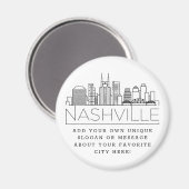 Nashville ThMED | Aangepast stadsbericht of slogan Magneet (Voorkant / Achterkant)