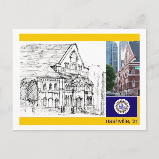 Nashville TN: Ansichtkaart Briefkaart (Voorkant)