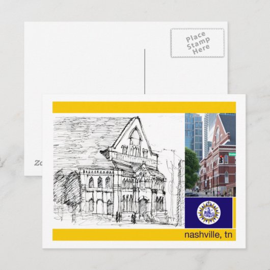Nashville TN: Briefkaart (Voorkant / Achterkant)