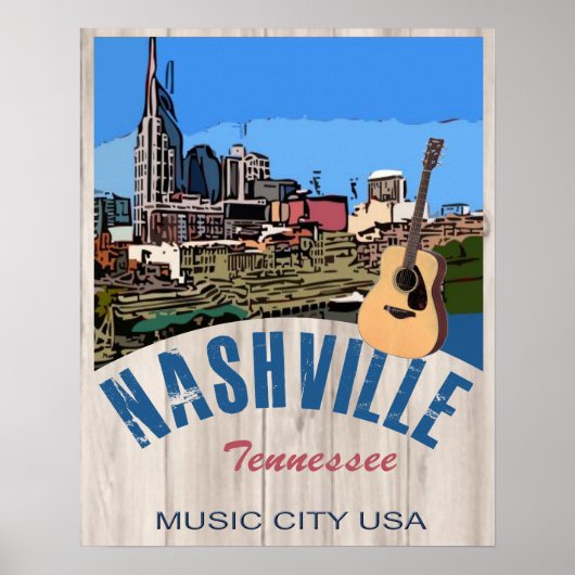 Nashville TN Color Poster (Voorkant)