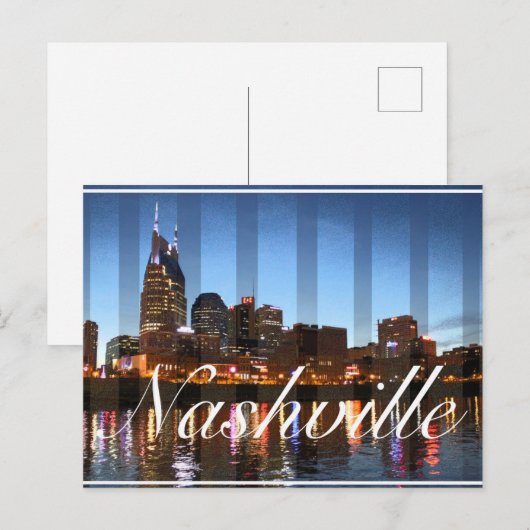 Nashville, TN Downtown Night Scene Briefkaart (Voorkant / Achterkant)