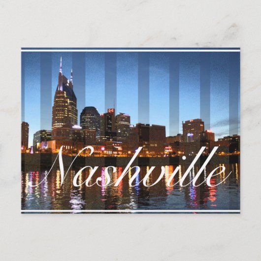 Nashville, TN Downtown Night Scene Briefkaart (Voorkant)