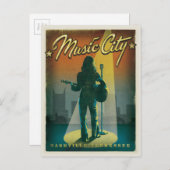 Nashville, TN - Girl Briefkaart (Voorkant / Achterkant)