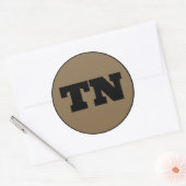 Nashville (TN) - Goud x Zwart Ronde Sticker (Envelop)