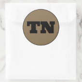 Nashville (TN) - Goud x Zwart Ronde Sticker (Tas)
