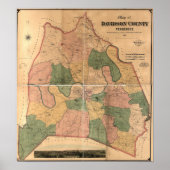 Nashville TN Historic Map Poster (Voorkant)