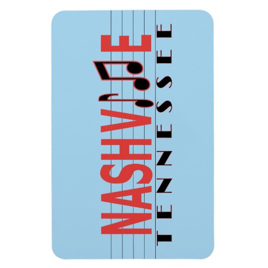 Nashville TN Koelkast Magneet (Verticaal)