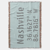 Nashville TN Latitude Longitude Deken (Voorkant Verticaal)