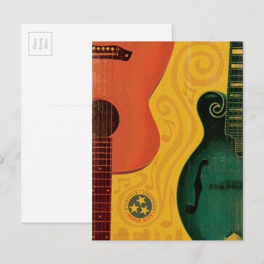 Nashville, TN - Mandolin Guitar Briefkaart (Voorkant / Achterkant)