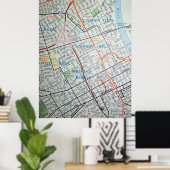 Nashville, TN  Map Poster (Thuiskantoor)