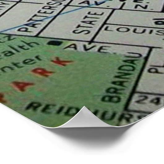 Nashville, TN  Map Poster (Hoek)