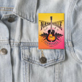 Nashville, TN - Music City, Verenigde Staten Button (Insitu)