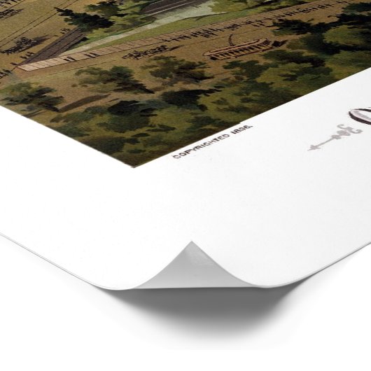 Nashville, TN Panoramic Map - 1897 Poster (Hoek)