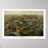 Nashville, TN Panoramic Map - 1897 Poster (Voorkant)