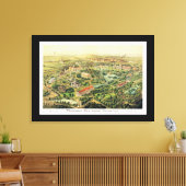 Nashville TN Panoramic Map DIGITAAL REMASTERED Canvas Afdruk (Insitu (Woonkamer))