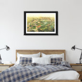 Nashville TN Panoramic Map DIGITAAL REMASTERED Canvas Afdruk (Insitu (Slaapkamer))