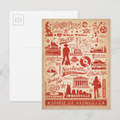 Nashville, TN - Patroonafdrukken Briefkaart (Voorkant / Achterkant)