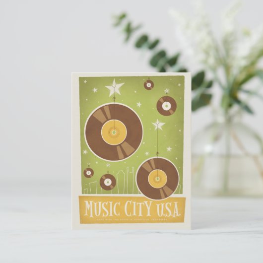 Nashville, TN - Records Briefkaart (Staand voorkant)