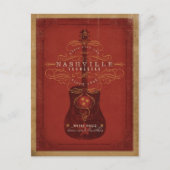 Nashville, TN - Red Guitar Briefkaart (Voorkant)