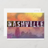 Nashville, TN Retro Briefkaart (Voorkant / Achterkant)