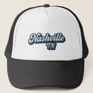 Nashville TN Retro Sunset Script Design – Trucker Pet