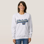 Nashville TN Retro Sunset Script Design – Trui (Voorkant volledig)