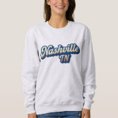 Nashville TN Retro Sunset Script Design –  Trui (Voorkant)