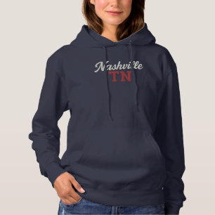 Nashville TN Script en Block Letter Design Hoodie