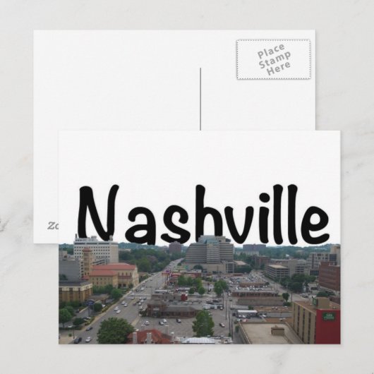Nashville TN Skyline met Nashville in Sky Briefkaart (Voorkant / Achterkant)