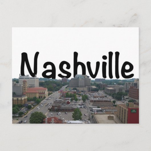 Nashville TN Skyline met Nashville in Sky Briefkaart (Voorkant)